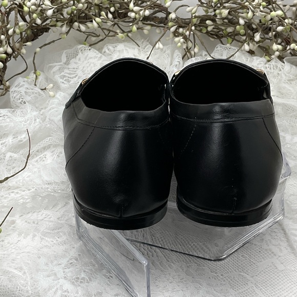 Mango Women’s Elegant Black Loafers with Gold Hardware Sz10  #0214 - Picture 4 of 8